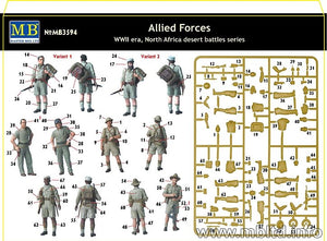 Master Box 3594 Forces alliées Seconde Guerre mondiale, batailles du désert d&amp;#39;Afrique du Nord, série 1/35  – image 2