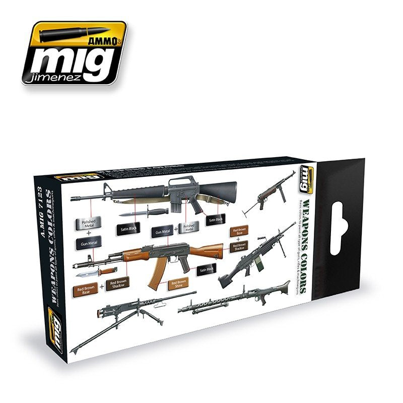 Munitions Mig 7123, couleurs d&amp;#39;armes, 6 x 17 ml