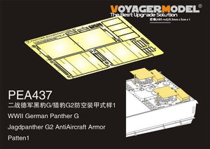 Maquette Voyager PEA437 Cheval blindé antiaérien allemand Panther G/Jagdpanther G2 de la Seconde Guerre mondiale (GP) 1/35