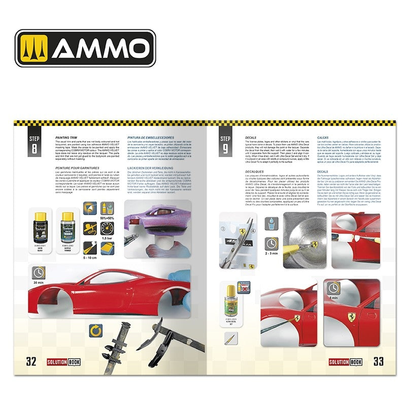 AMMO of Mig Jimenez 6604 SOLUTION BOOK 24 – How to Paint and Lacquer scale cars (Multilingual Book) – zdjęcie 4