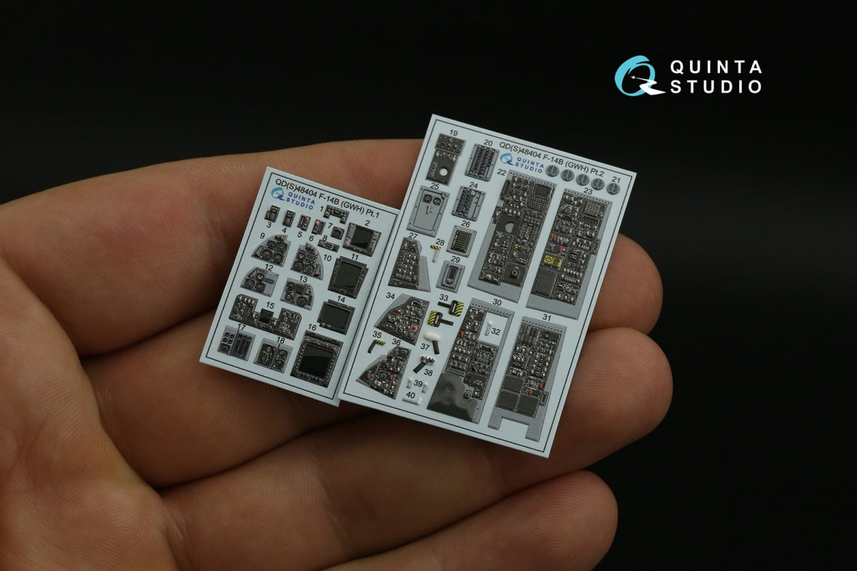 Quinta Studio QDS-48404 F-14B 3D-Printed &amp;amp; coloured Interior on decal paper (GWH) (small version) 1/48 – imagen 5