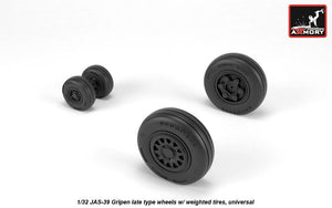 Armory Models AW32503 JAS-39 Gripen wheels w/ weighted tires, late 1/32 – immagine 3