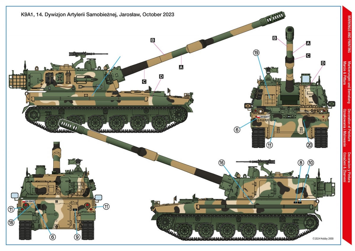Hobby 2000 35005SE K9A1 Thunder Polish Army SPH - Special Edition ( ACADEMY + CARTOGRAF + Lufa Aber ) 1/35 – zdjęcie 4