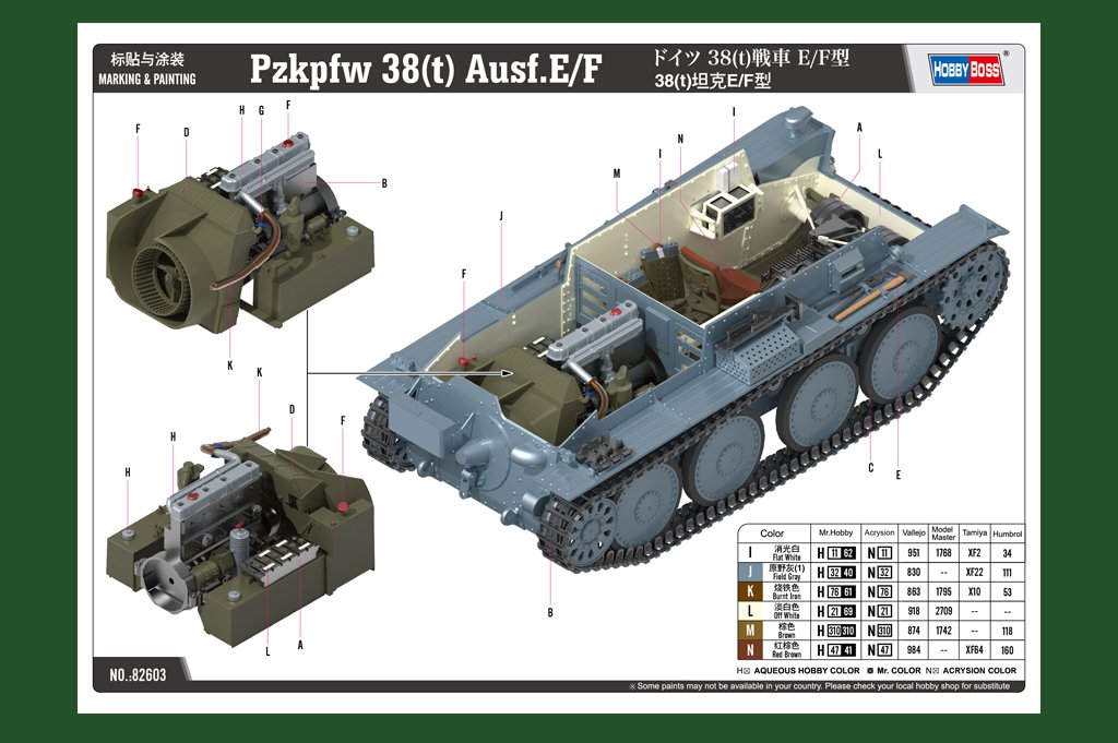Hobby Boss 82603 38(t) tank E/F type 1/16 – Bild 6