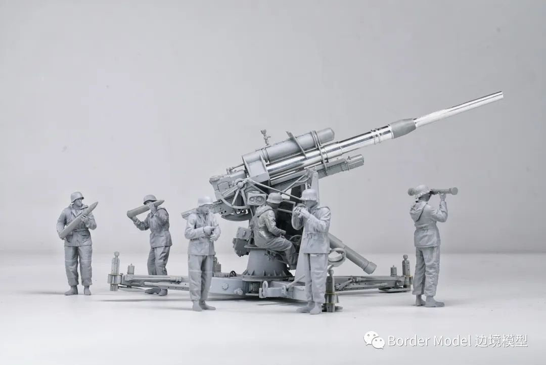 Border Model BT-013 German 88mm Gun Flak36 w/6 anti-aircraft artillery crew members 1/35 – image 4