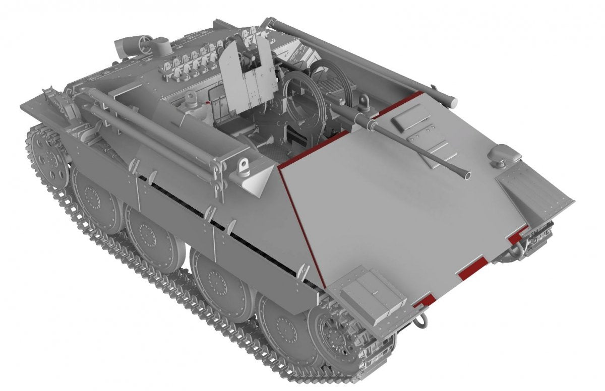 Thunder Model 35105B Bergepanzer Hetzer with 2cm Flak Late production BONUS Edition 1/35 – image 2