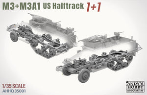 Andy&amp;#39;s Hobby Headquarters AHHQ35001 1/35 M3 &amp;amp; M3A1 U.S. WWII HALFTRACKS 1/35 – immagine 4