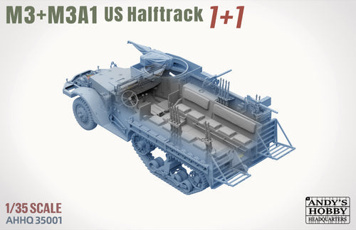 Andy&amp;#39;s Hobby Headquarters AHHQ35001 1/35 M3 &amp;amp; M3A1 U.S. WWII HALFTRACKS 1/35 – immagine 5