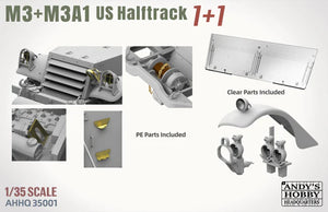 Andy&amp;#39;s Hobby Headquarters AHHQ35001 1/35 M3 &amp;amp; M3A1 U.S. WWII HALFTRACKS 1/35 – immagine 6