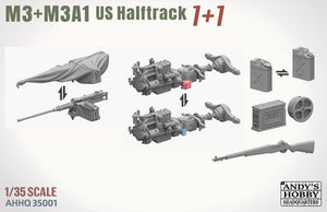 Andy&amp;#39;s Hobby Headquarters AHHQ35001 1/35 M3 &amp;amp; M3A1 U.S. WWII HALFTRACKS 1/35 – immagine 8