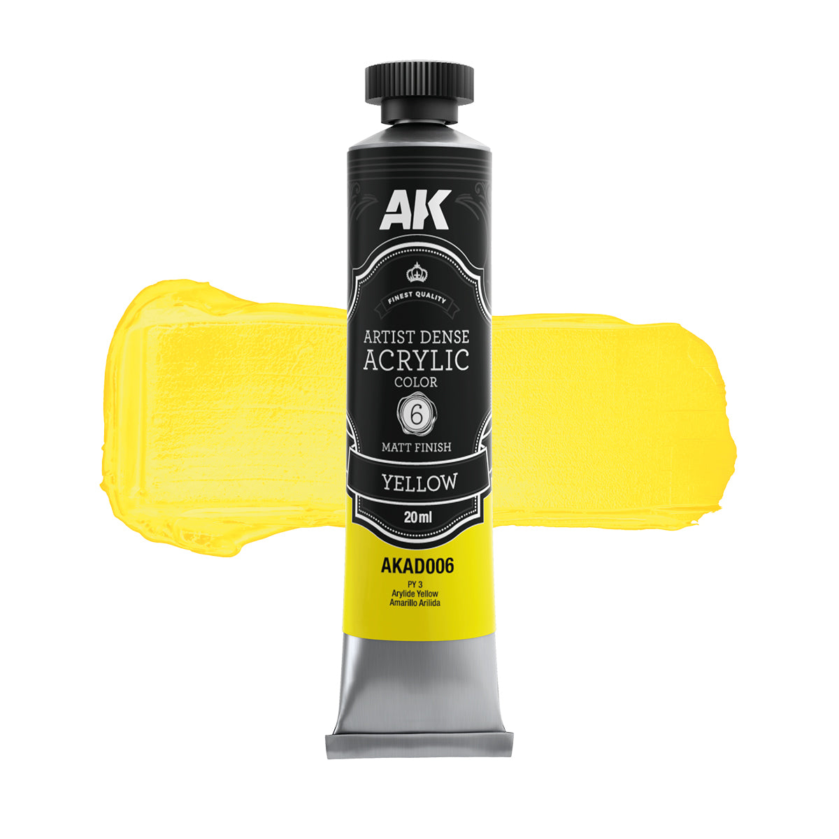 AK Interactive AKAD106 Artist Dense Acrylic Colors - Yellow Color Set – zdjęcie 4