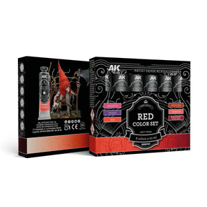 AK Interactive AKAD107 Artist Dense Acrylic Colors - Red Color Set