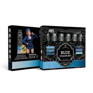 AK Interactive AKAD108 Artist Dense Acrylic Colors - Blue Color Set