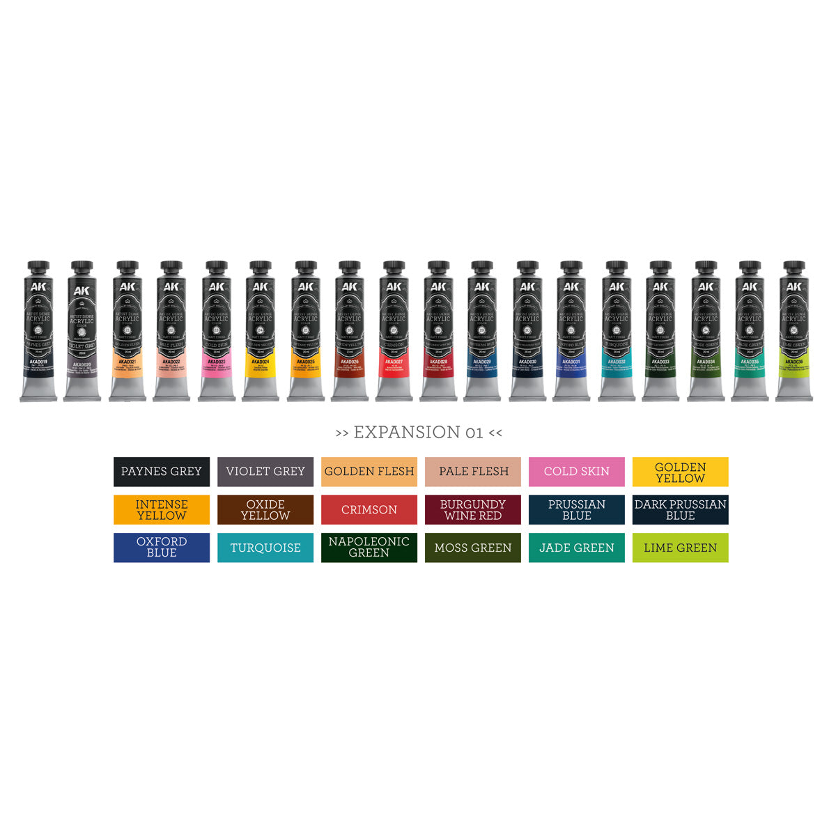 AK Interactive AKAD110 Artist Dense Acrylic Colors - Deluxe Edition Box Expansion 01 – zdjęcie 4