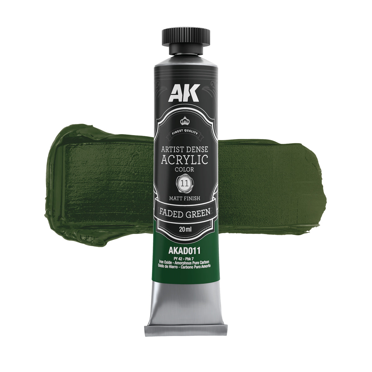 AK Interactive AKAD109 Artist Dense Acrylic Colors - Green Color Set – zdjęcie 5