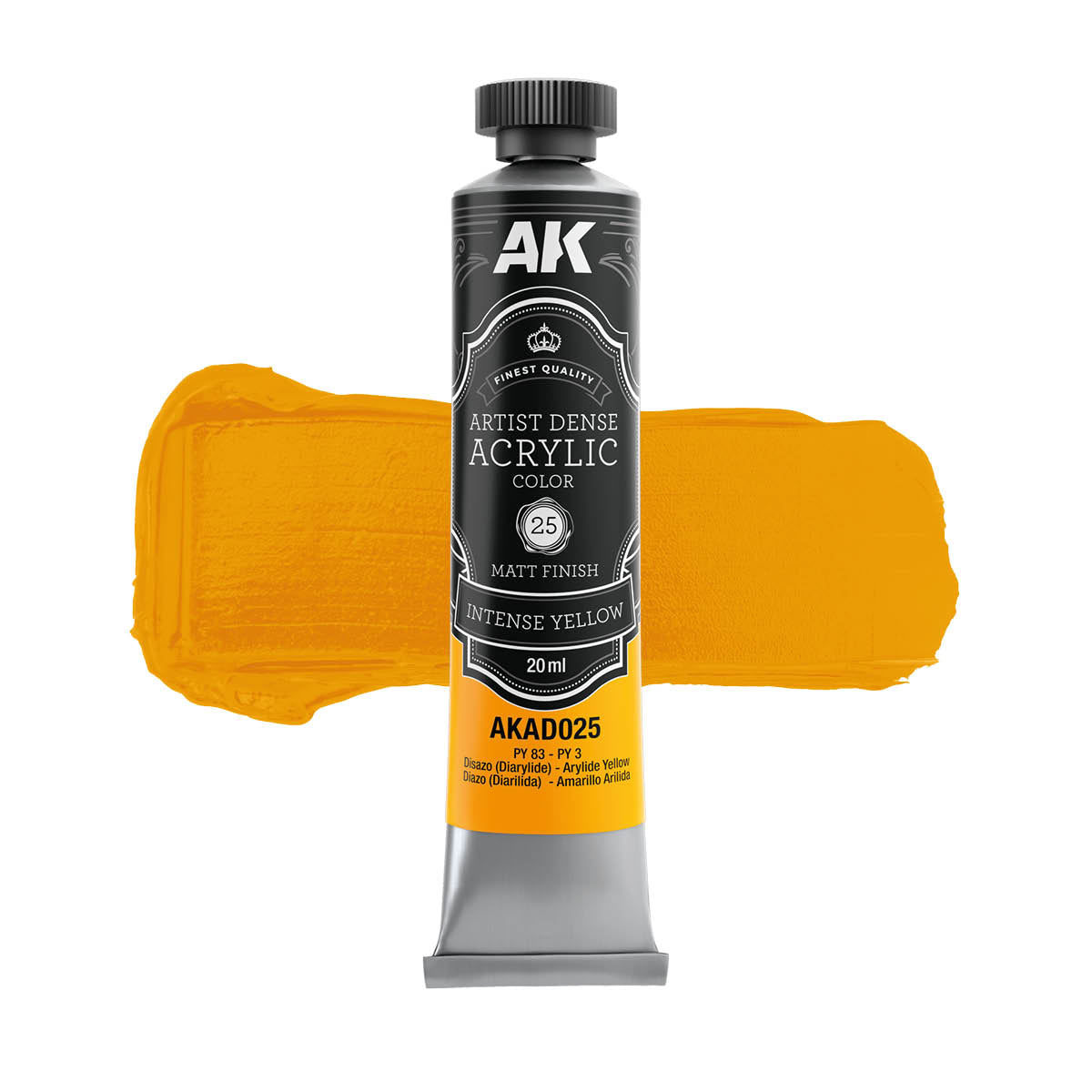 AK Interactive AKAD106 Artist Dense Acrylic Colors - Yellow Color Set – zdjęcie 2