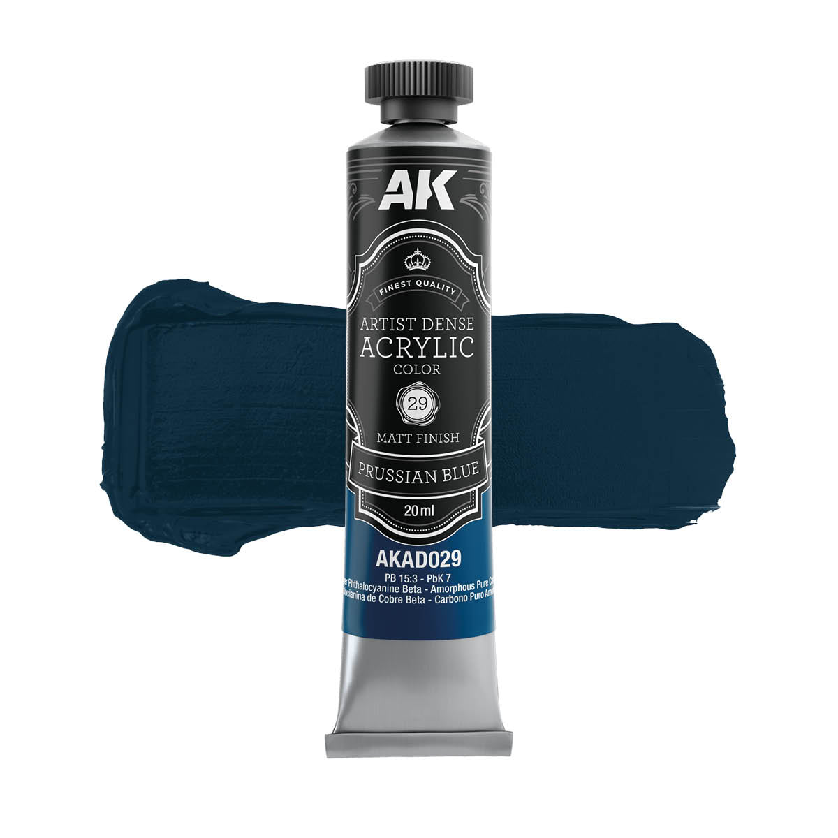 AK Interactive AKAD108 Artist Dense Acrylic Colors - Blue Color Set – zdjęcie 6
