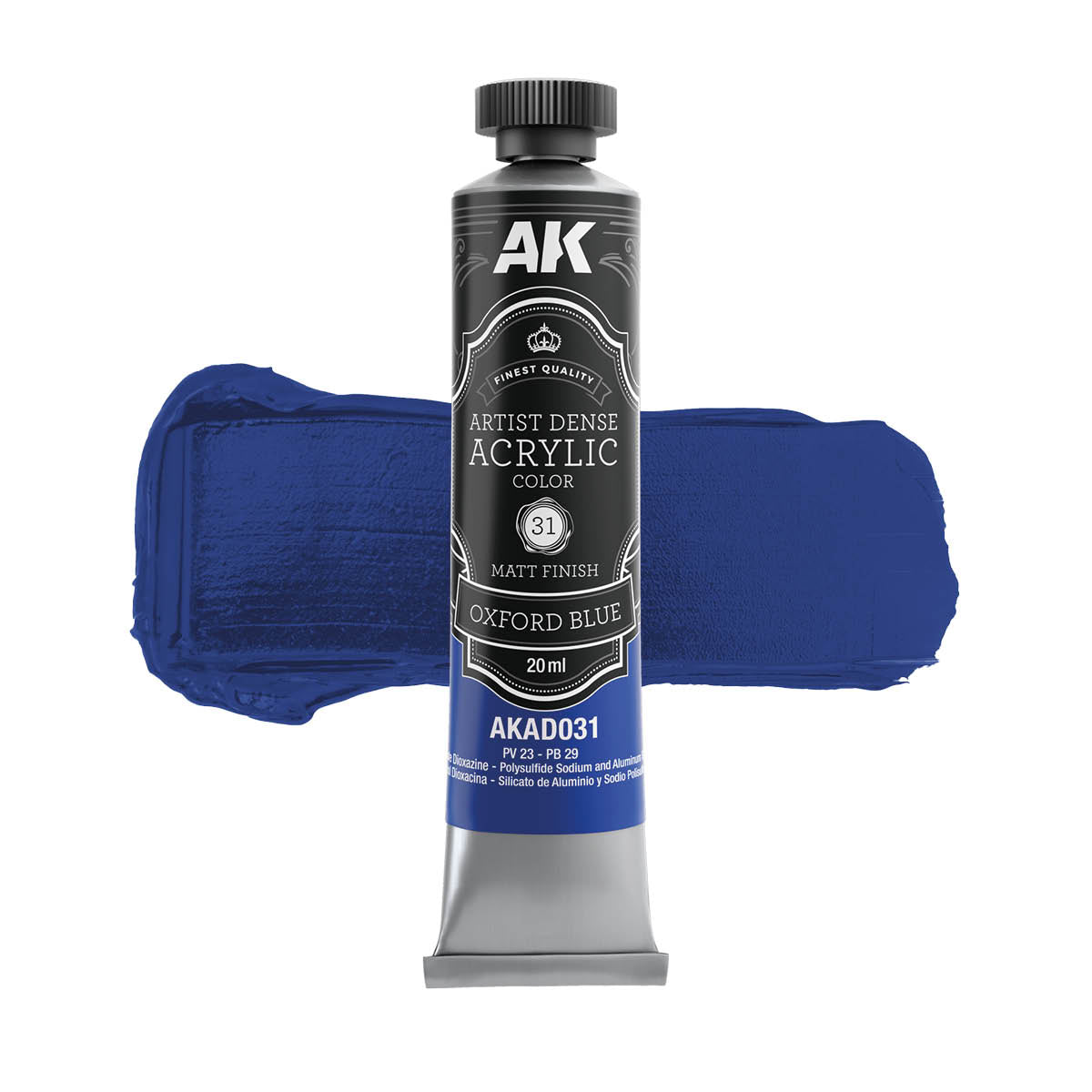 AK Interactive AKAD108 Artist Dense Acrylic Colors - Blue Color Set – zdjęcie 2
