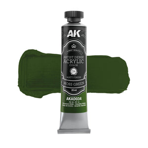 AK Interactive AKAD109 Artist Dense Acrylic Colors - Green Color Set – zdjęcie 7