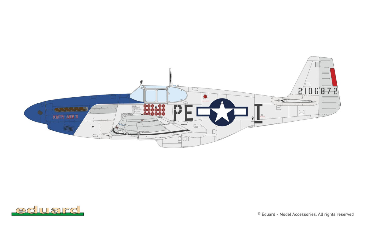 Eduard 932012 North American P-51 B/C Mustang (Birdcage Canopy) The Hybrid 1/32 – immagine 4