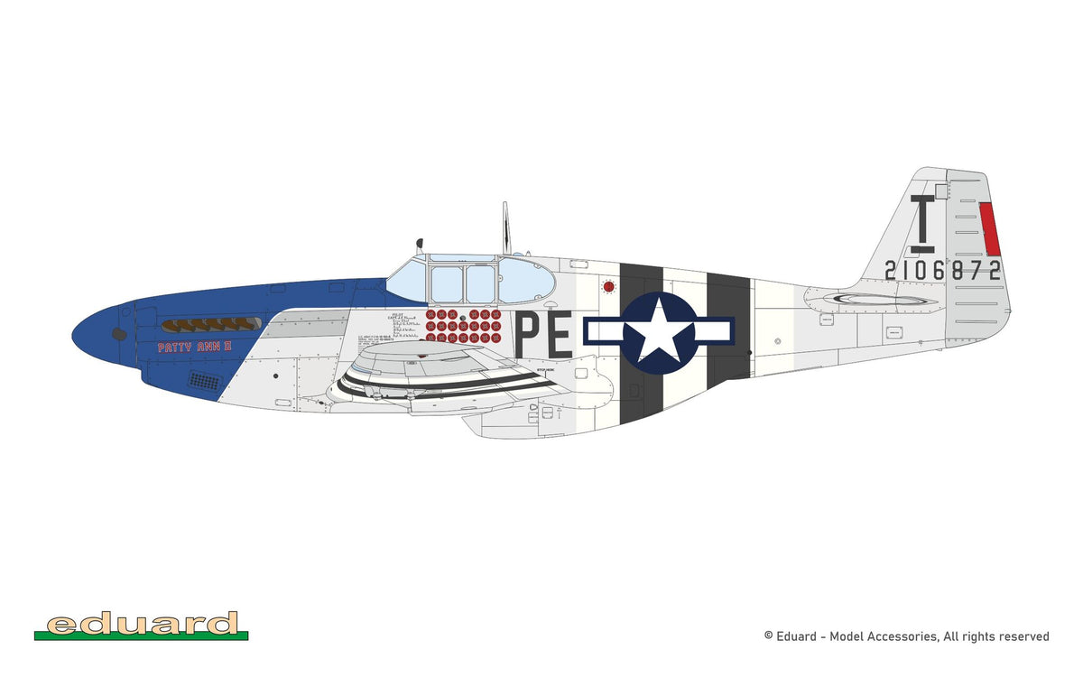 Eduard 932012 North American P-51 B/C Mustang (Birdcage Canopy) The Hybrid 1/32 – immagine 5