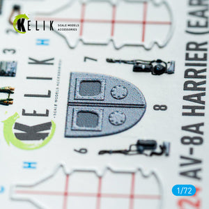 Kelik K72224 AV-8A Harrier (early) - interior 3D decals for Italeri kit 1/72 – Bild 4