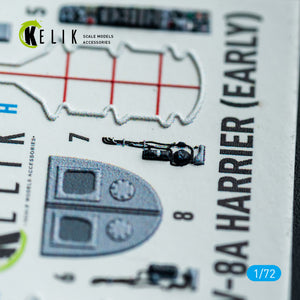 Kelik K72224 AV-8A Harrier (early) - interior 3D decals for Italeri kit 1/72 – Bild 7