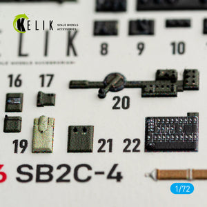 KELIK K72246 SB2C-4 - interior 3D decals for Academy/Special Hobby kit 1/72 – image 4