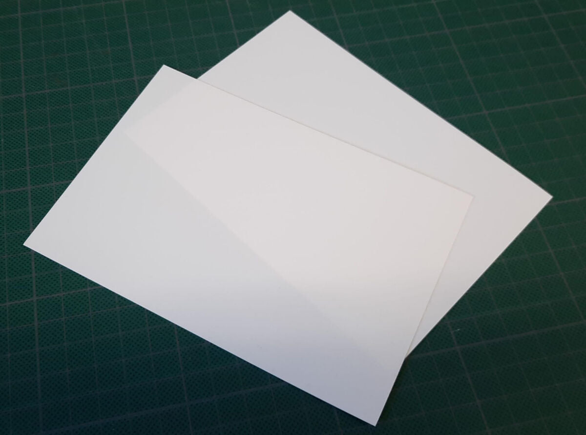 Omask 90003 White polystyrene board 0.5 mm (105x148 mm) 2 pcs