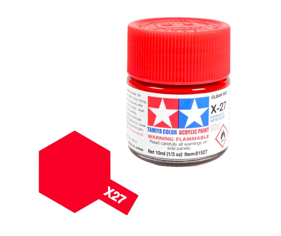 Tamiya X27 Clear Red (81527) Acrylic paint 10ml
