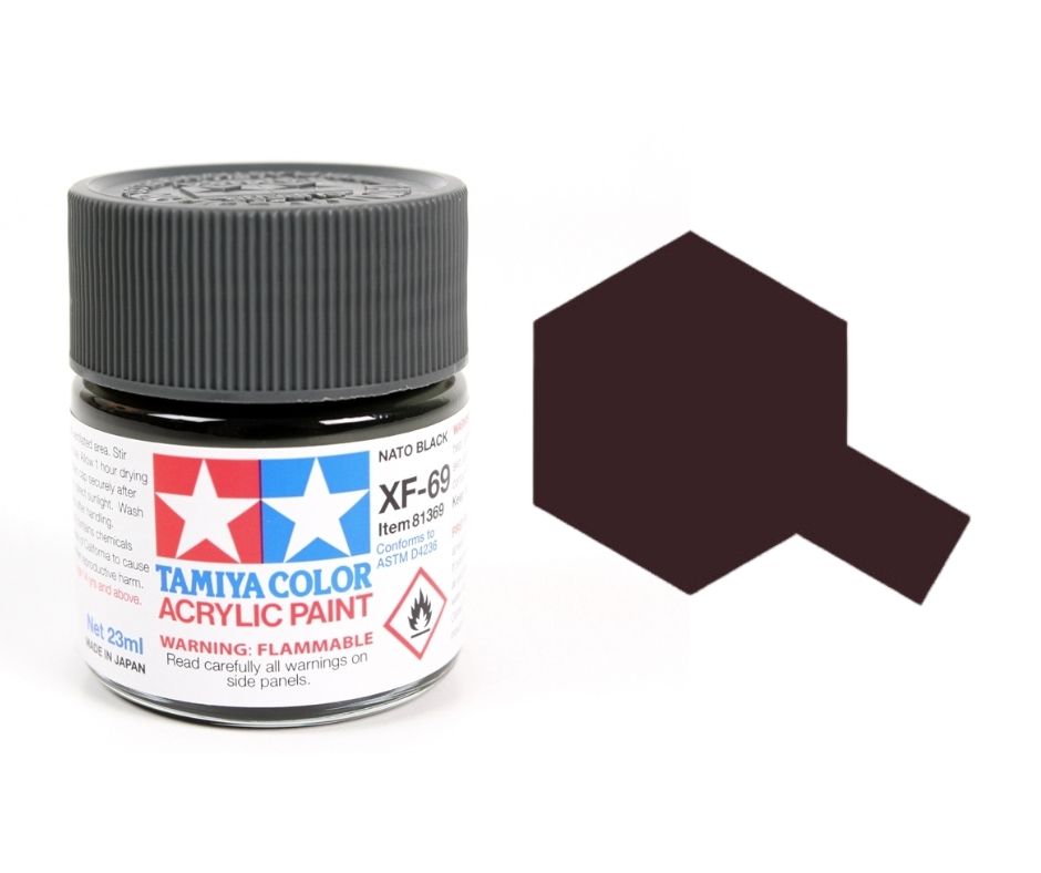 Tamiya 81369 Acryl XF-69 NATO Black 23ml
