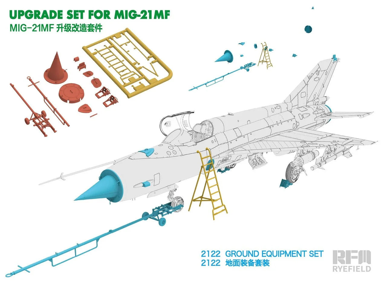 Rye Field Model 2122 MiG-21MF Ground Equipment detail set 3D print 1/48