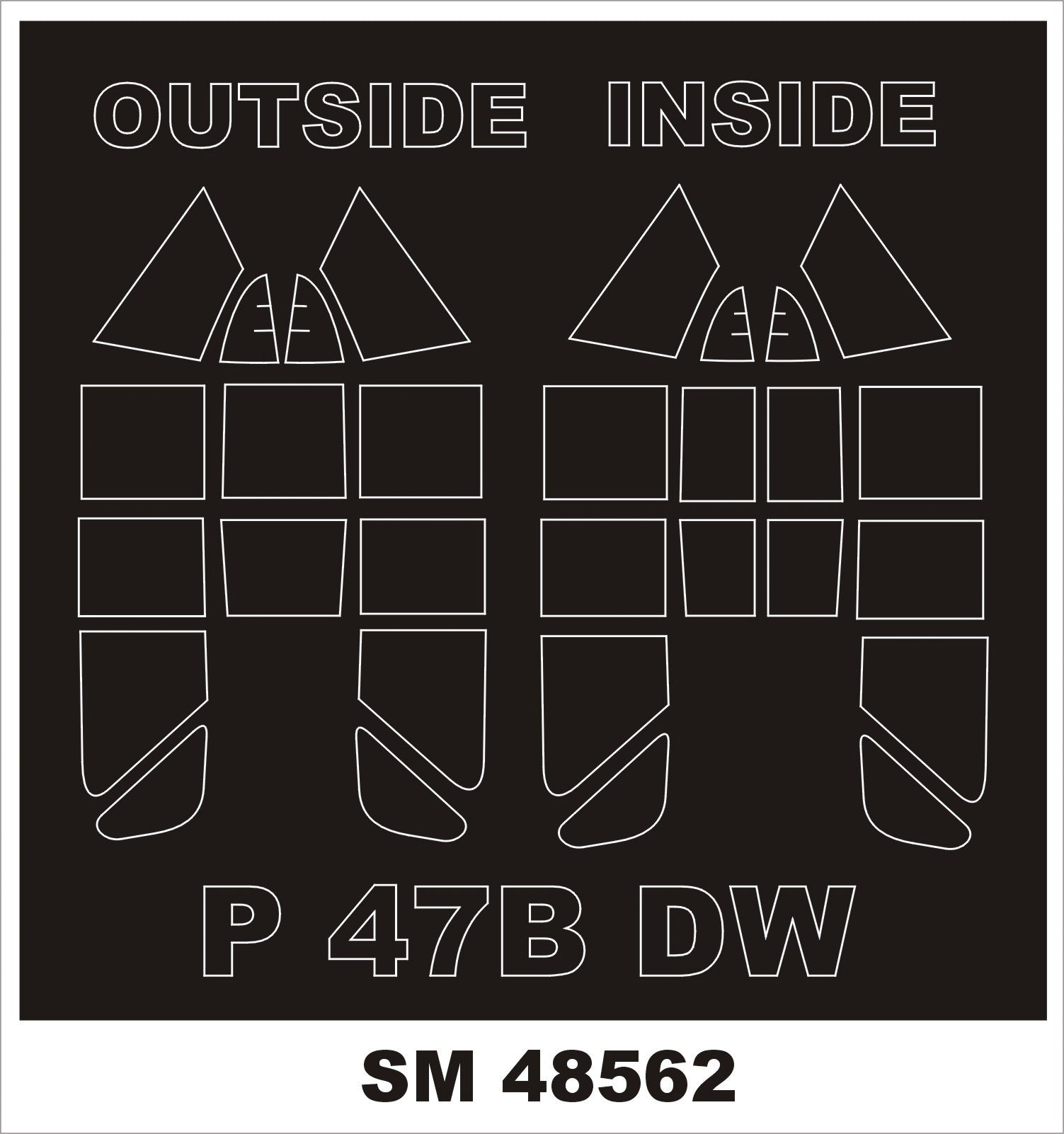 Montex SM48562 P-47B for DORA WINGS 1/48