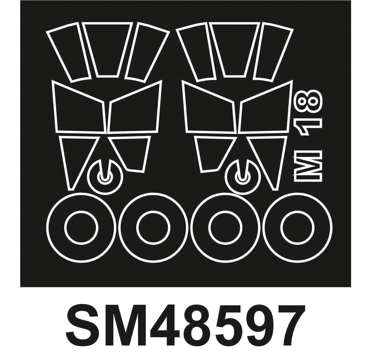 Montex SM48597 M-18 DROMADER IBG Mini Mask for painting 1/48
