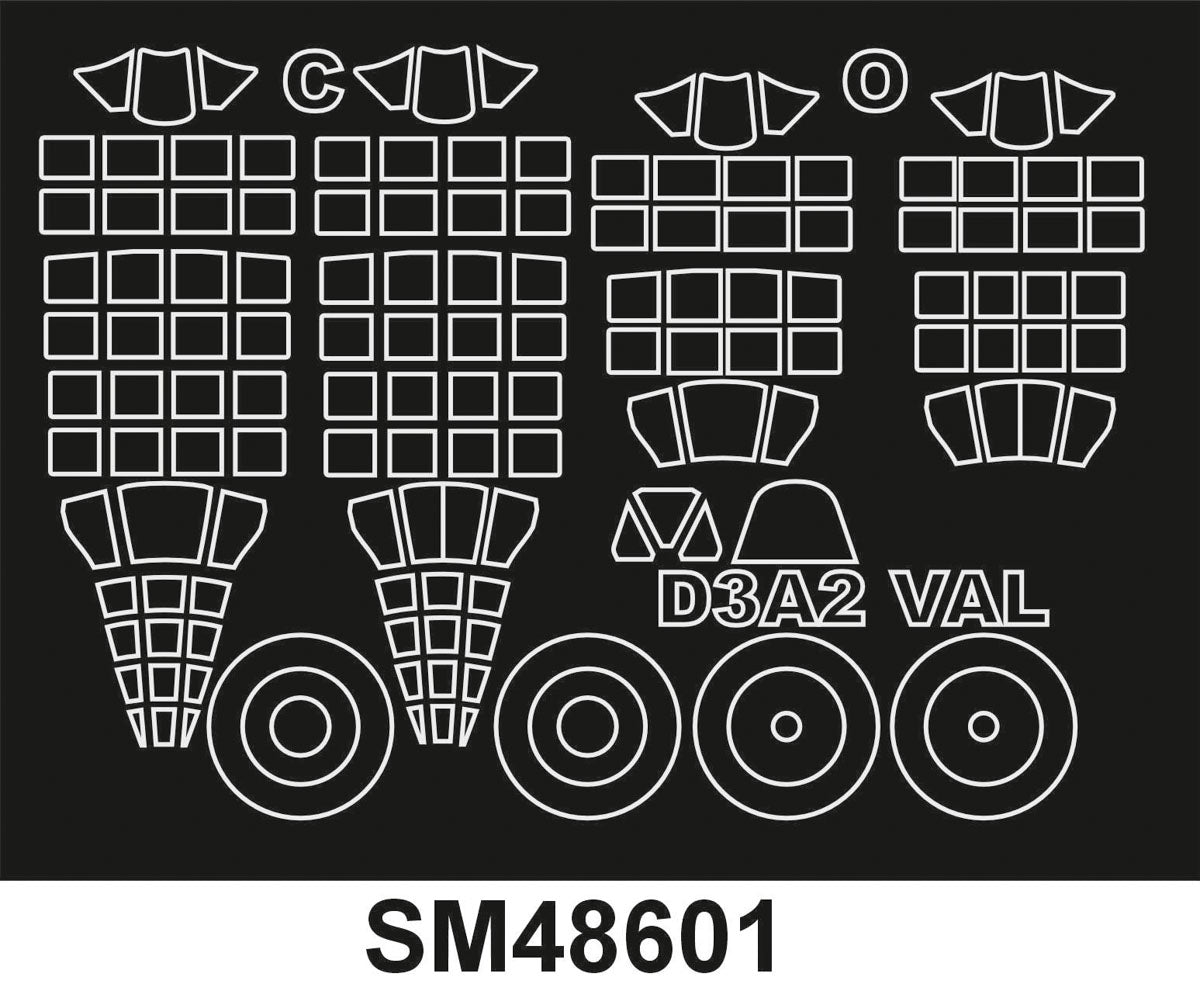 Montex SM48601 D3A2 VAL WINGSY KITS Mini Mask for painting 1/48
