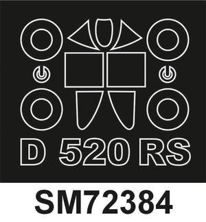 Montex SM72384 D-520 RS MODELS Mini Mask for painting 1/72