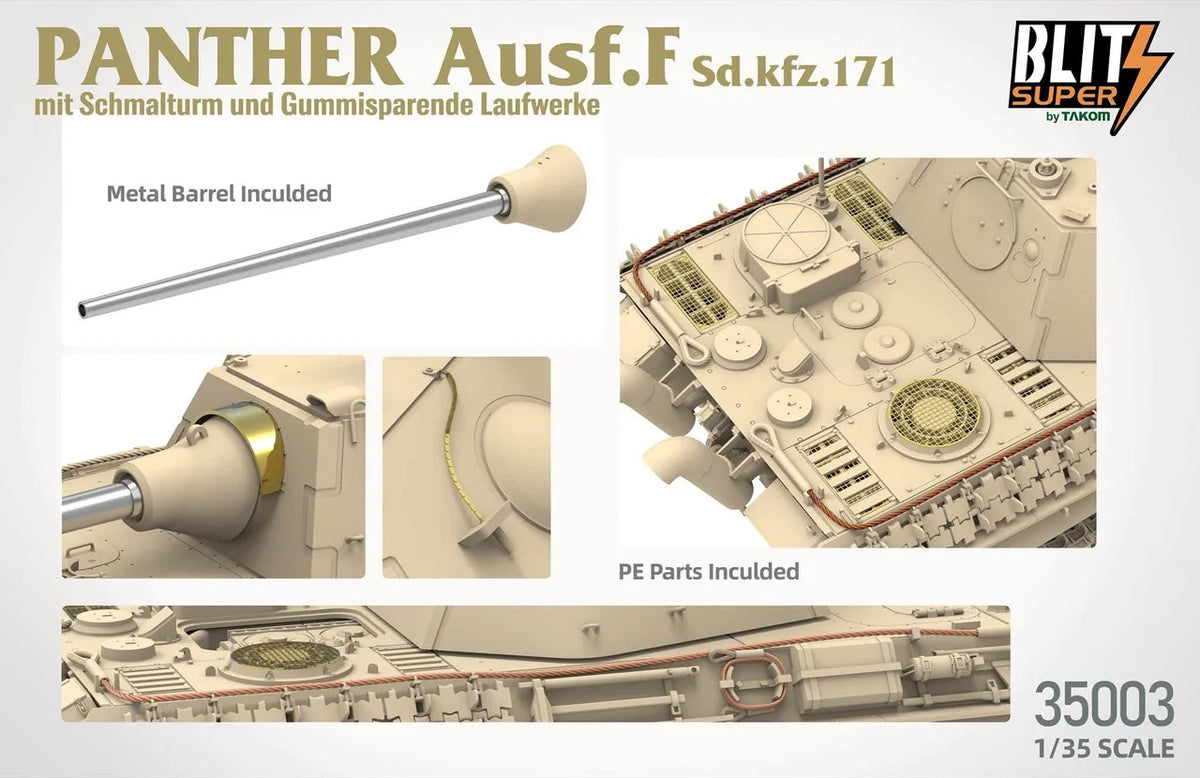 Takom 35003 Panther Ausf. F mit Schmalturm und Gummisparende Laufwerke Sd.kfz. 171 1/35 – Bild 3