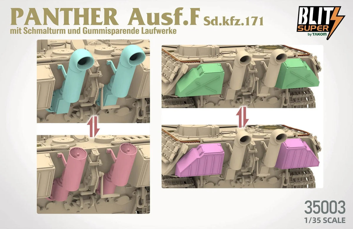 Takom 35003 Panther Ausf. F mit Schmalturm und Gummisparende Laufwerke Sd.kfz. 171 1/35 – Bild 5