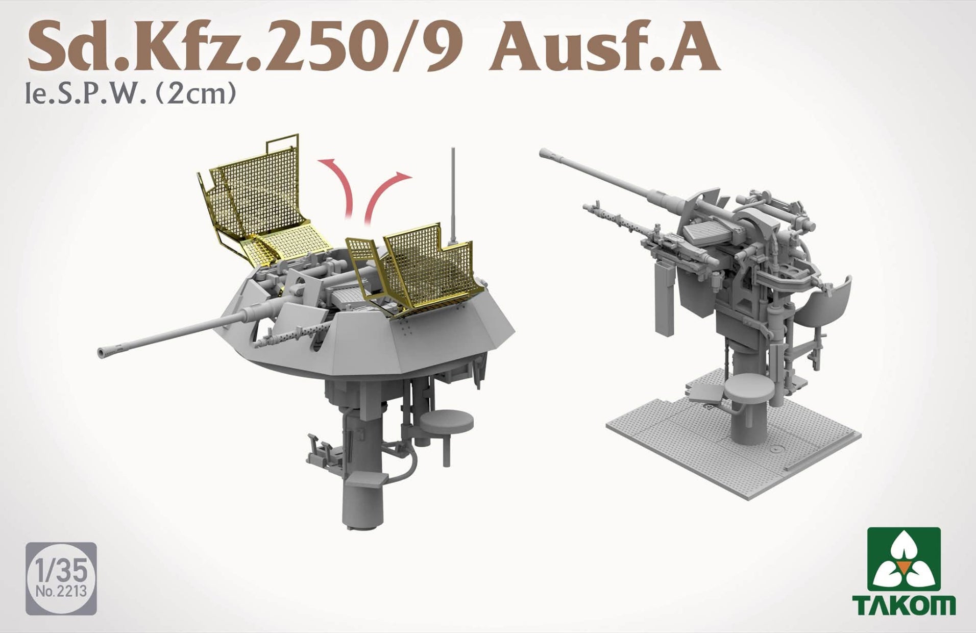 Takom 2213 Sd.Kfz. 250/9 Ausf. A le. S.P.W. (2 cm) 1/35 – immagine 6