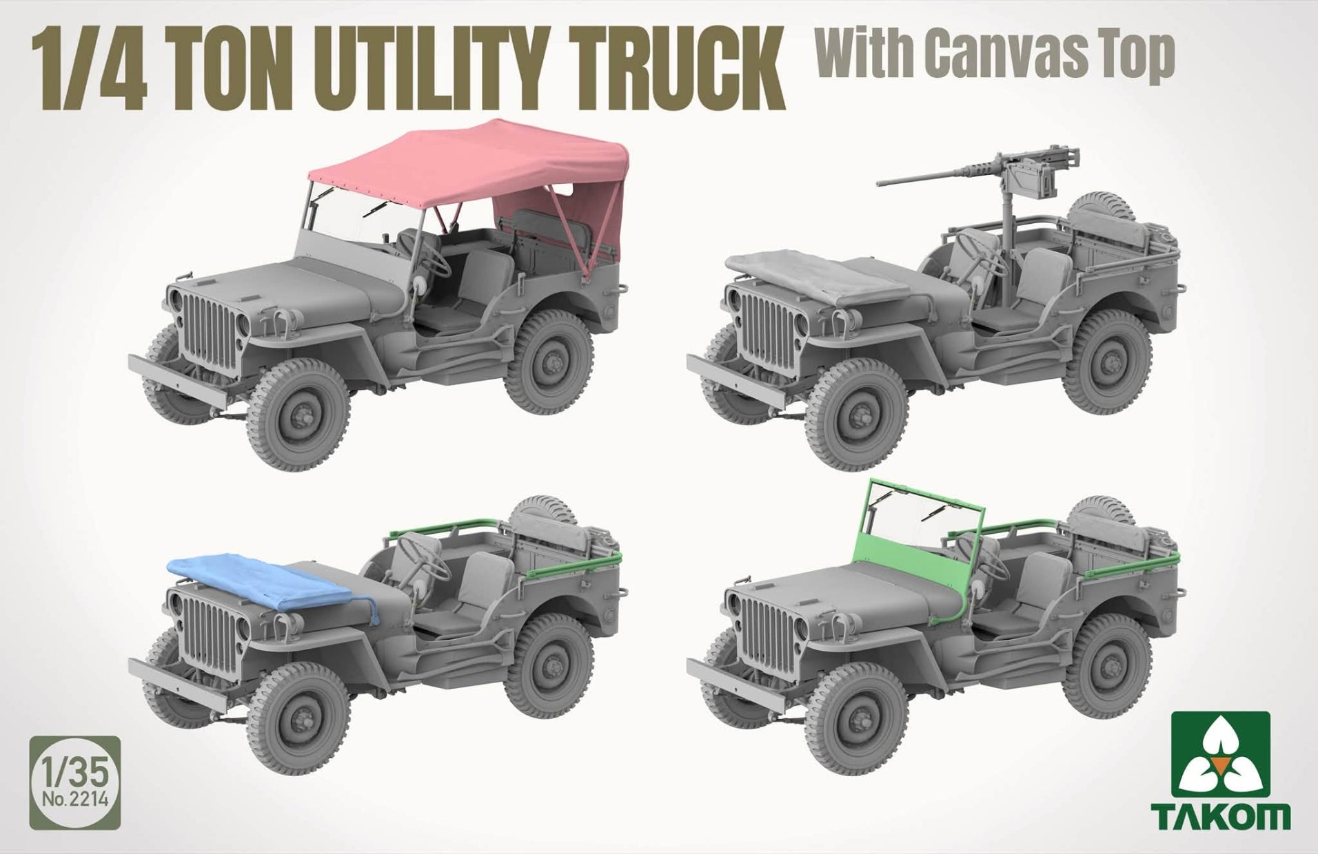 Takom 2214 1/4 Ton Utility Truck with Canvas Top 1/35 – imagen 4