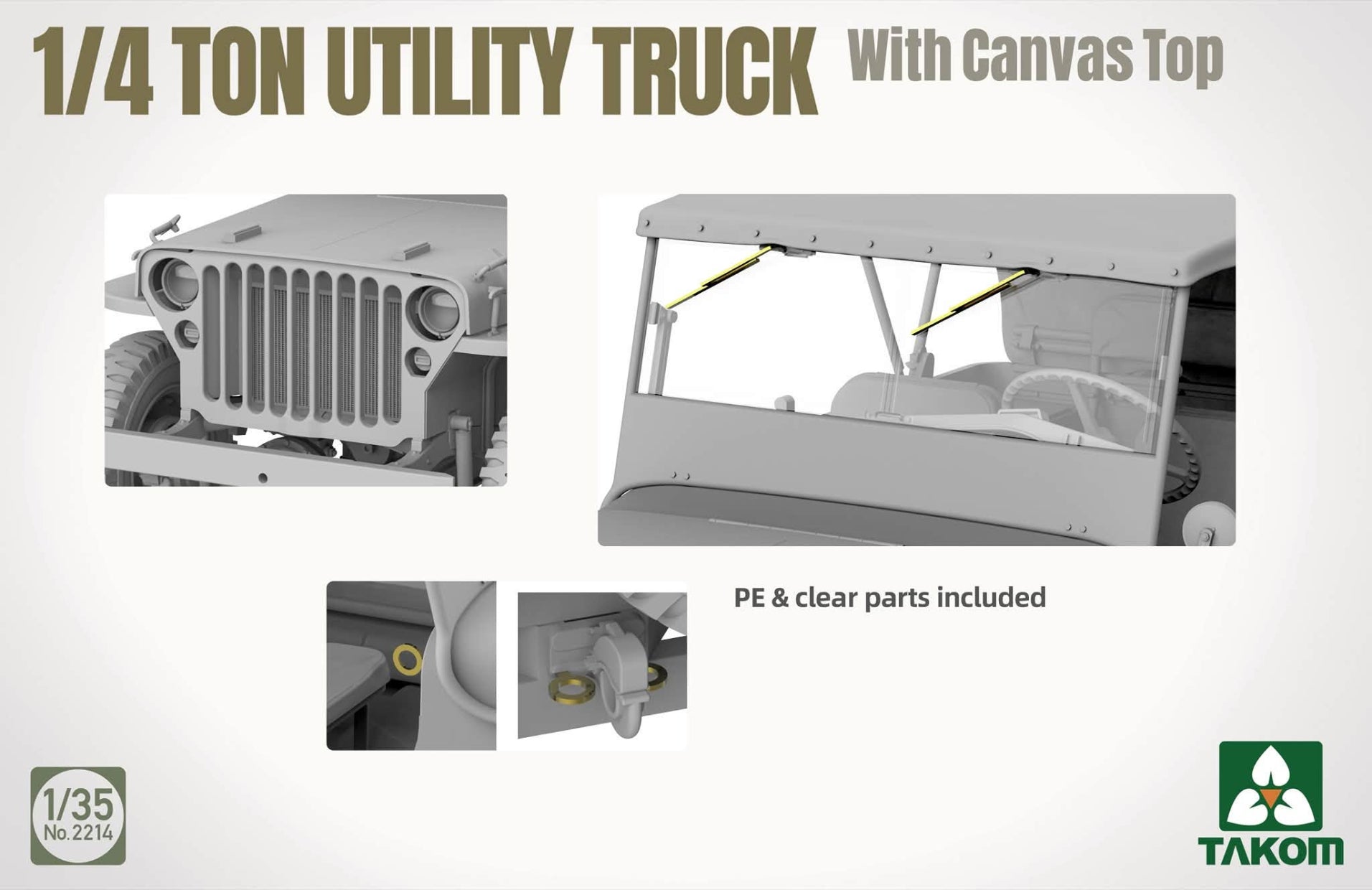 Takom 2214 1/4 Ton Utility Truck with Canvas Top 1/35 – imagen 5