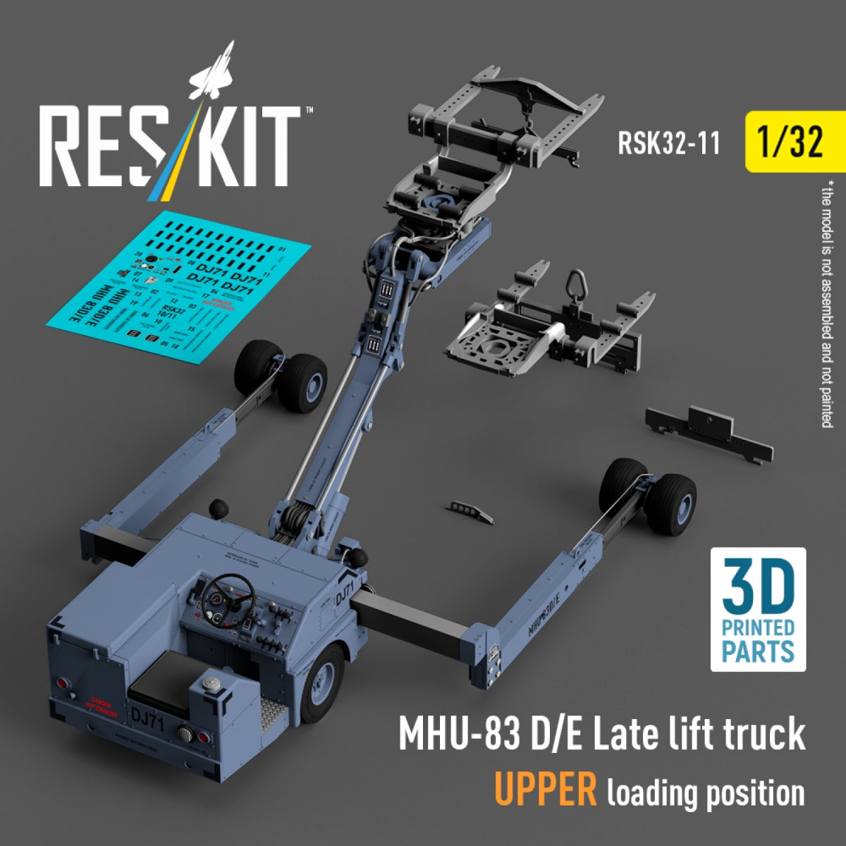 RESKIT RSK32-0011 MHU-83 D/E Late lift truck UPPER loading position (3D Printed model kit) 1/32 – immagine 2