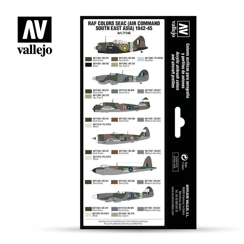 Vallejo 71146 RAF colors SEAC (Air Command South East Asia) 1942-1945 8 x 17 ml – immagine 2