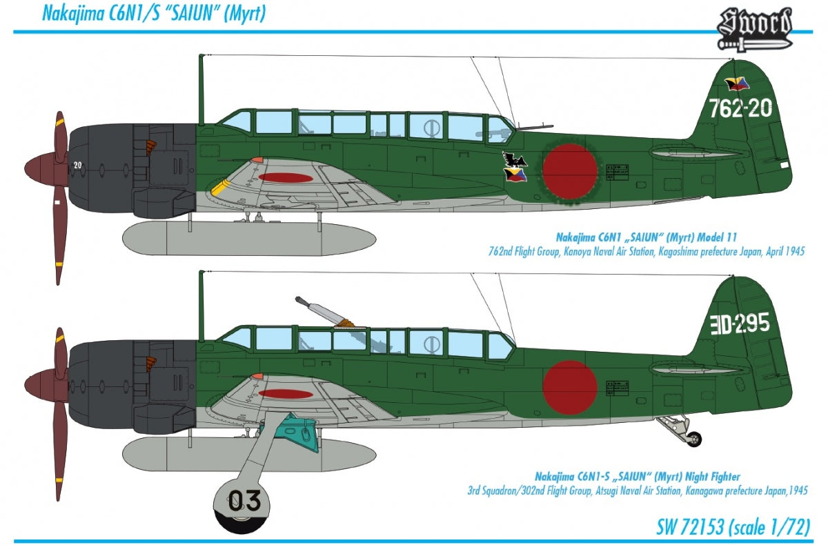 Sword 72153 Nakajima C6N1/S Myrt 1/72 – Bild 2