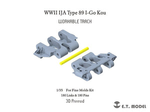 E.T. Model P35-035 WWII IJA Type 89 I-Go Kou Workable Track ( 3D Printed ) 1/35