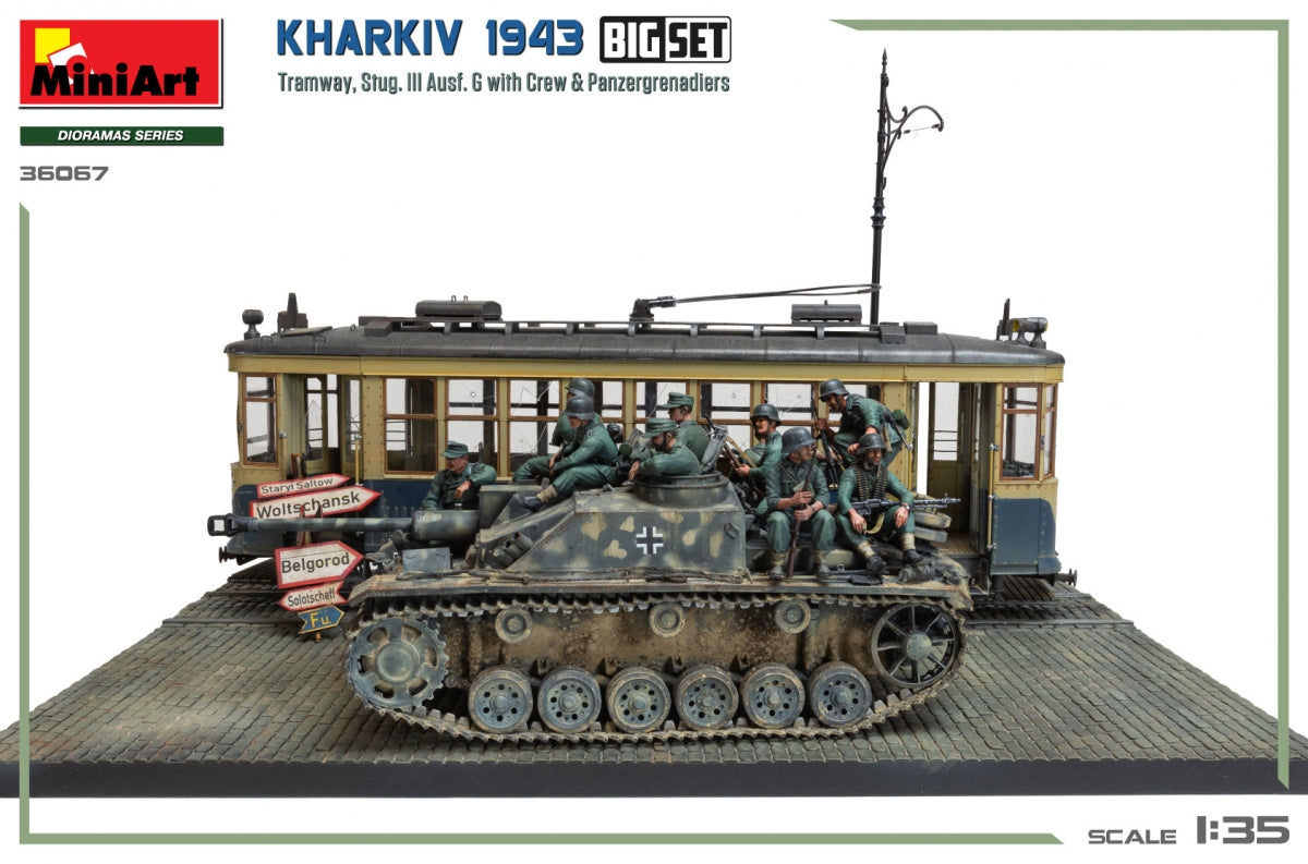 Miniart 36067 Kharkiv 1943 : Tram &amp;amp; Stug. III Ausf. G avec équipage. GRAND ENSEMBLE 1/35 – image 5