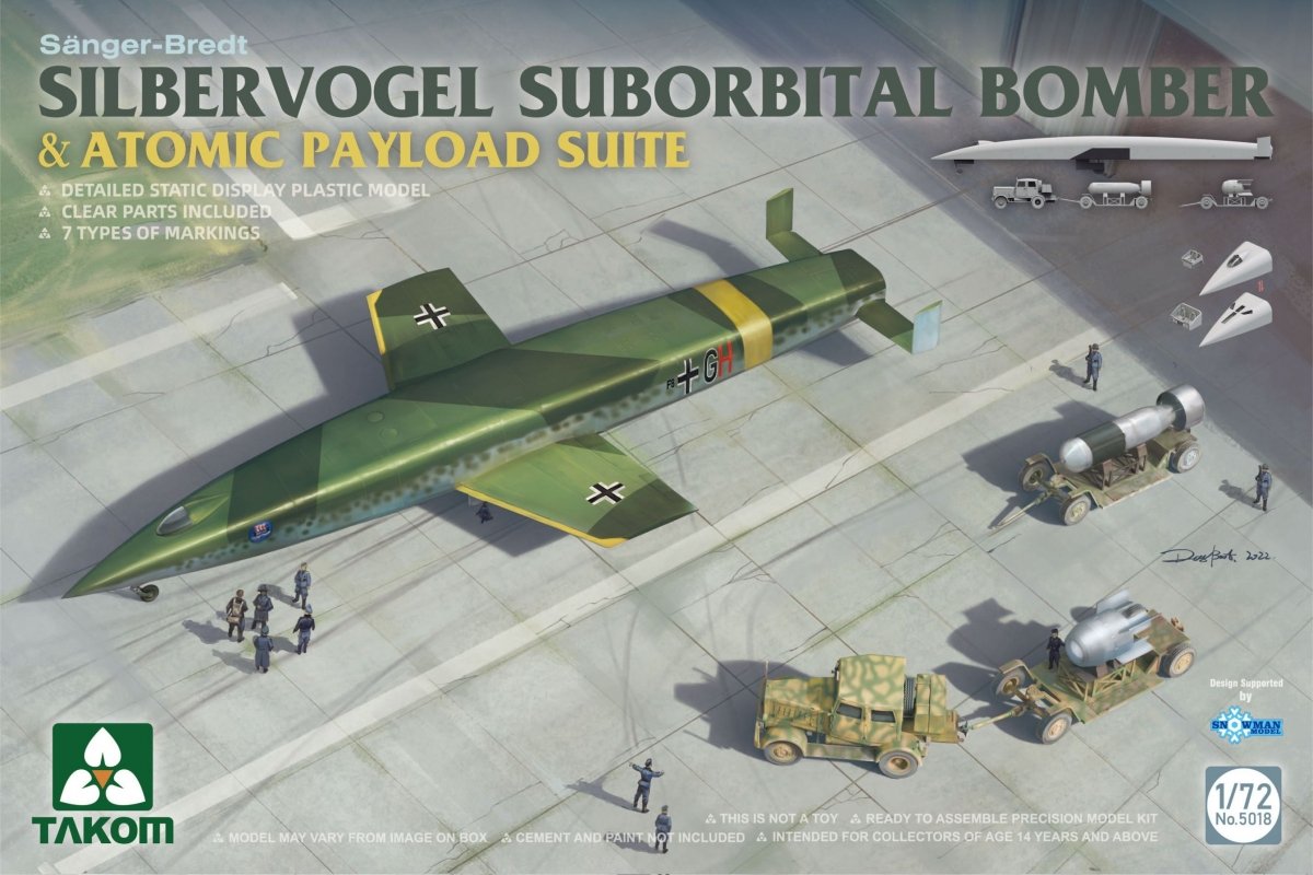 Takom 5018 Sänger-Bredt Silbervogel Suborbital Bomber &amp;amp; Atomic Payload Suite 1/35