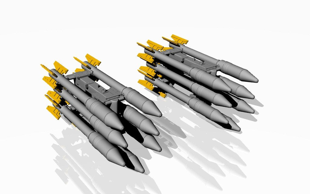 Armory Models ACA4814 S-3K unguided missiles w/ APU-14U launcher rack 1/48 – immagine 5