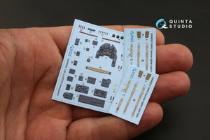 Quinta Studio QD48092 Ju 87D/G 3D-Printed &amp;amp; coloured Interior on decal paper (for Hasegawa kit) 1/48 – immagine 2