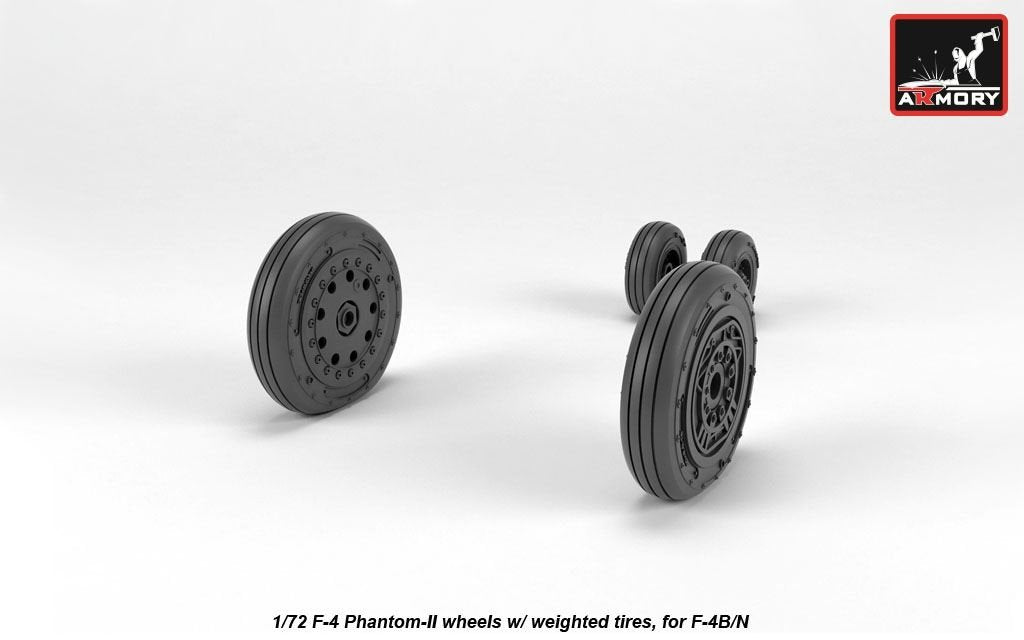 Armory Models AW72328 F-4 Phantom-II wheels w/ weighted tires, early 1/72 – zdjęcie 2